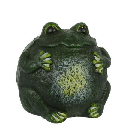 Farbige Gusseisentierfigur Frosch, A CAST IRON FIGURINE OF A FROG