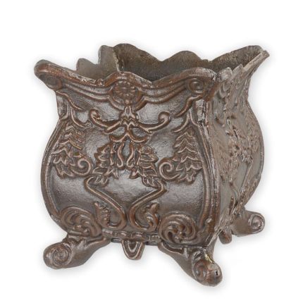 Gusseisenpflanzer, Pflanzgefäß, braun, A CAST IRON PLANTER - BROWN