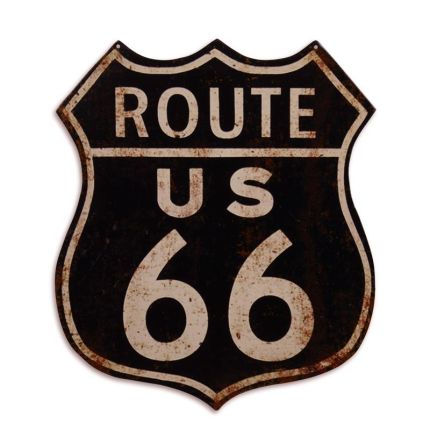 Blechschild, A TIN ROUTE 66 SIGN