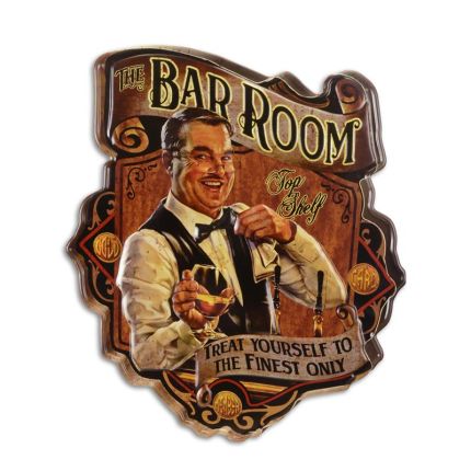 Geprägtes Blechschild, AN EMBOSSED TIN PLATE - THE BAR ROOM