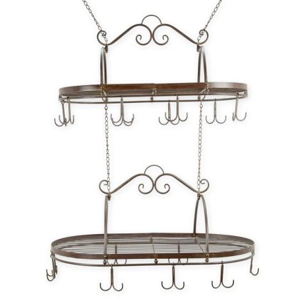 Hängeregal für Töpfe und Pfannen, A PAIR OF POT AND PAN RACKS