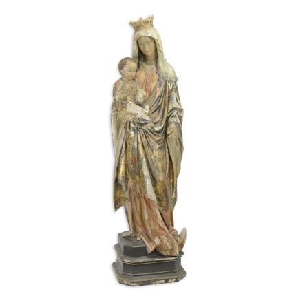 MGO-Figur Madonna mit Kind, AN MGO MADONNA AND CHILD SCULPTURE