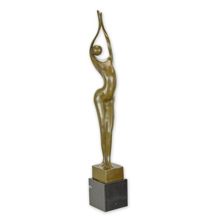 Bronzefigur weiblicher Akt, A MODERNIST BRONZE SCULPTURE OF A FEMALE NUDE