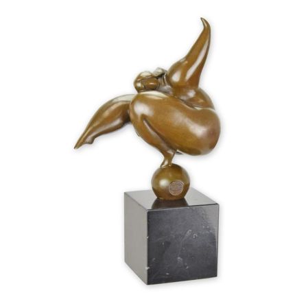 Moderne Bronzefigur nackte Tänzerin, A MODERNIST BRONZE SCULPTURE OF A DANCING NUDE