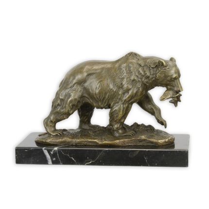 Bronzetierfigur Grizzlybär, Bärenfigur, A BRONZE SCULPTURE OF A GRIZZLY BEAR