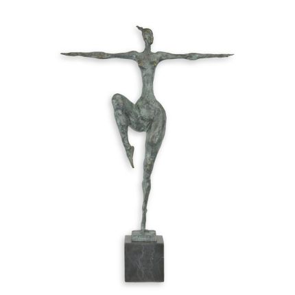 Moderne Bronzefigur Frau, Frauenfigur, A MODERNIST BRONZE SCULPTURE OF A FEMALE NUDE