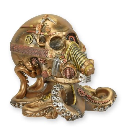 Steampunk-Schädel Oktopus, Polyresin, A RESIN STEAMPUNK FIGURINE OF A OCTOPUS SKULL