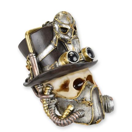 Steampunk-Schädel aus Polyresin, A RESIN STEAMPUNK SKULL