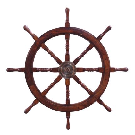 Steuerrad aus Holz, A WOODEN STEERING WHEEL