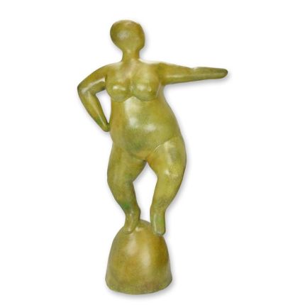 Moderne Bronzefigur weiblicher Akt, A MODERNIST BRONZE SCULPTURE OF A FEMALE NUDE