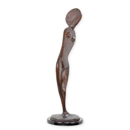 Moderne Bronzefigur weiblicher Akt, A MODERNIST BRONZE SCULPTURE OF A FEMALE NUDE