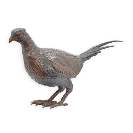 Bronzefigur Fasan, A BRONZE SCULPTURE OF A PHEASANT