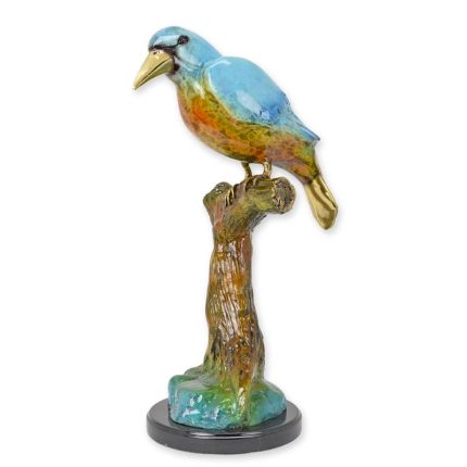 Bronzefigur Eisvogel, A BRONZE SCULPTURE OF A KINGFISHER