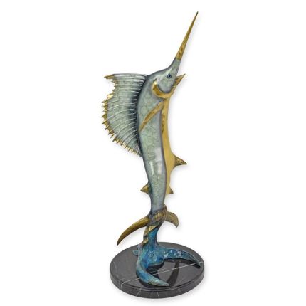 Bronzefigur Schwertfisch, A BRONZE SCULPTURE OF A SWORDFISH