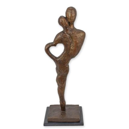 Moderne Bronzefigur liebendes Paar, A MODERNIST BRONZE SCULPTURE OF A LOVING COUPLE