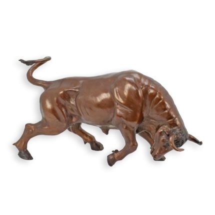 Bronzetierfigur Stier, Stierfigur, A BRONZE SCULPTURE OF A BULL