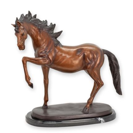 Bronzetierfigur Pferd, Pferdefigur, Tierfigur, Gartenfigur, A BRONZE SCULPTURE OF A HORSE