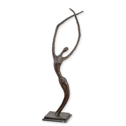 Bronzefigur Tänzerin, Tanzfigur, modern, A MODERNIST BRONZE SCULPTURE OF A DANCER