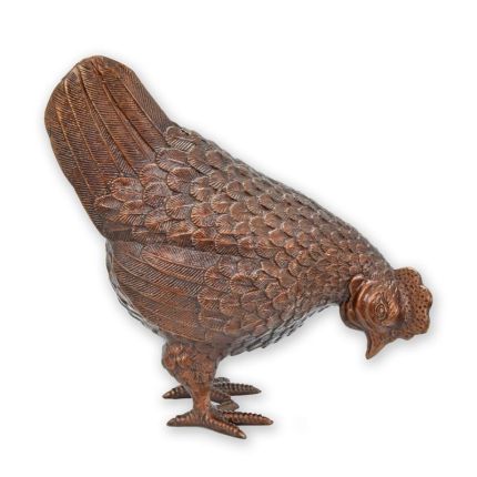 Bronzefigur Henne, A BRONZE SCULPTURE OF A HEN