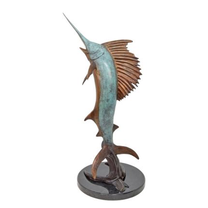 Bronzefigur Segelfisch, A BRONZE SCULPTURE OF A SAILFISH