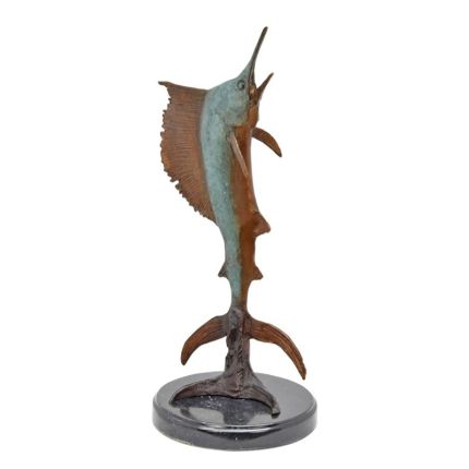 Bronzefigur Segelfisch, A BRONZE SCULPTURE OF A SAILFISH