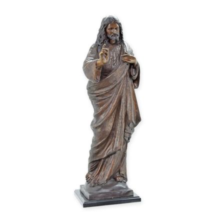 Bronzefigur Jesus, A BRONZE SCULPTURE OF JESUS