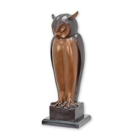 Bronzefigur Eule, A BRONZE SCULPTURE OF AN OWL