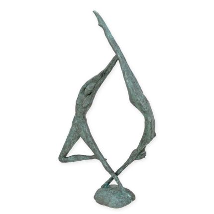 Moderne Bronzefigur tanzendes Paar, A MODERNIST BRONZE SCULPTURE OF A DANCING PAIR