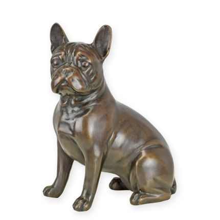 Bronzetierfigur Bulldogge - Höhe 24 cm