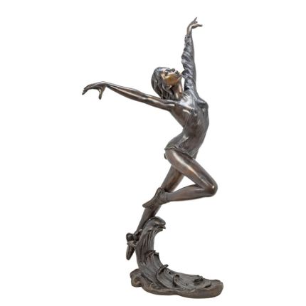 Bronzefigur Tänzerin, A BRONZE SCULPTURE OF A SCARF DANCER