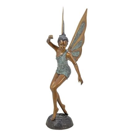 Bronzefigur Fee, Elfe, A BRONZE SCULPTURE OF A FAIRY