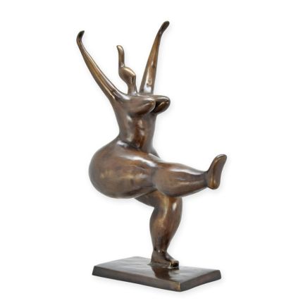 Moderne Bronzefigur nackte Tänzerin, A MODERNIST BRONZE SCULPTURE OF A FEMALE NUDE DANCER