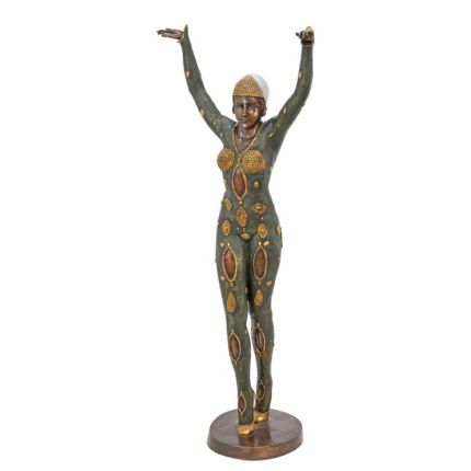 Bronzefigur Durga-Tänzerin, A BRONZE SCULPTURE CALLED  "DOURGA"