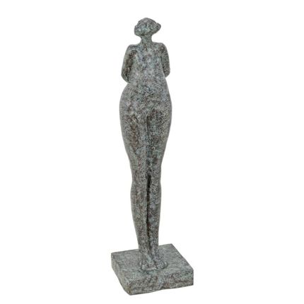 Moderne Bronzefigur Frau, A MODERNIST BRONZE OF A WOMAN