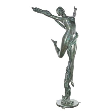 Bronzefigur Schaltänzerin, Frauenfigur, weiblicher Akt, A BRONZE SCULPTURE OF SCARF DANCER