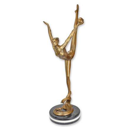 Bronzefigur Ballerina mit Ball, A BRONZE SCULPTURE OF A BALLERINA WITH BALL