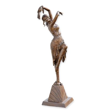 Art-Deco Bronzefigur Tänzerin, A BRONZE ART DECO DANCER