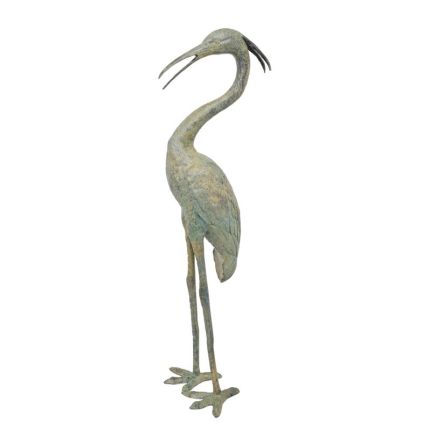 Bronzetierfigur Reiher, A BRONZE SCULPTURE OF A HERON