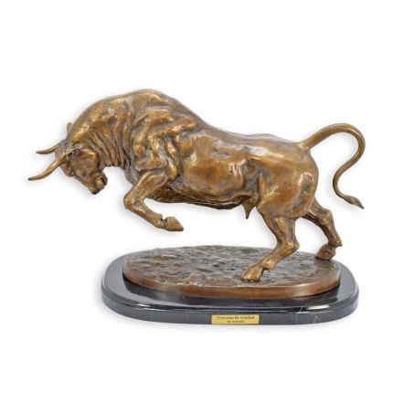 Bronzetierfigur Stier - L. 50,5 cm - H. 34 cm