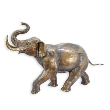 Bronzetierfigur Elefant - L. 88 cm - H. 59,3 cm 