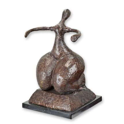 Moderne Bronzefigur weiblicher Akt, A MODERNIST BRONZE SCULPTURE OF A RECLINING FEMALE NUDE