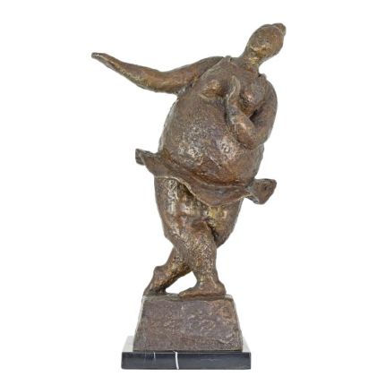 Moderne Bronzefigur Tänzerin, A MODERNIST BRONZE SCULPTURE OF A FEMALE DANCER