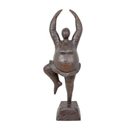 Moderne Bronzefigur Tänzerin, A MODERNIST BRONZE SCULPTURE OF A FEMALE DANCER