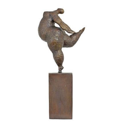 Bronzefigur Tänzerin, A BRONZE SCULPTURE OF A FEMALE DANCER