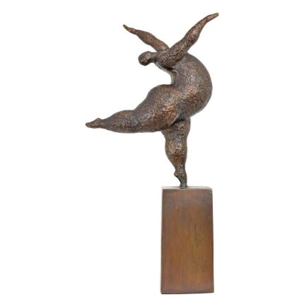 Bronzefigur Tänzerin, A BRONZE SCULPTURE OF A FEMALE DANCER