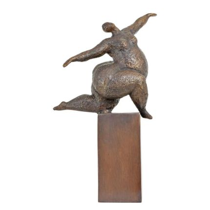 Bronzefigur Tänzerin, A BRONZE SCULPTURE OF A FEMALE DANCER