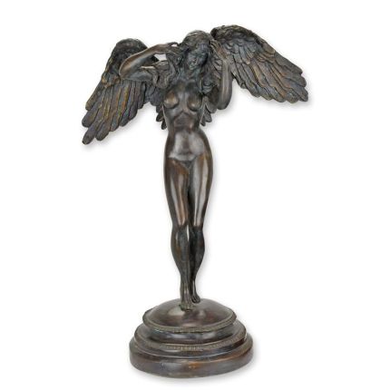 Bronzefigur Engel "Absteigende Nacht" A BRONZE SCULPTURE CALLED DESCENDING NIGHT