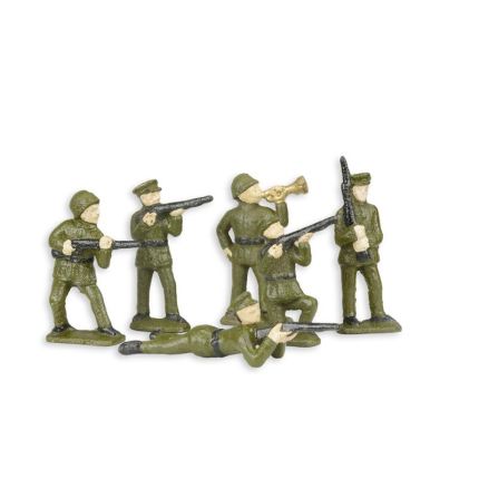 6er-Set Miniatur-Soldaten, Gusseisen, A SET OF 6 CAST IRON MINIATURE SOLDIERS