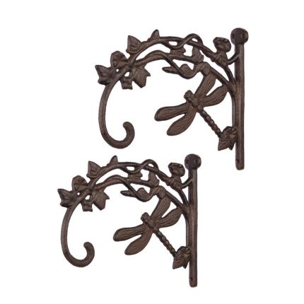 2er-Set Gusseisen-Wandhaken, A PAIR OF CAST IRON WALL HOOKS