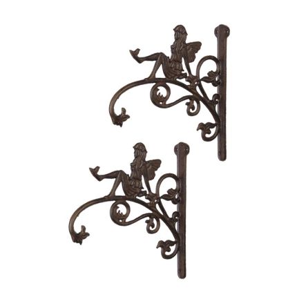 2er-Set Gusseisen-Wandhaken, A PAIR OF CAST IRON WALL HOOKS